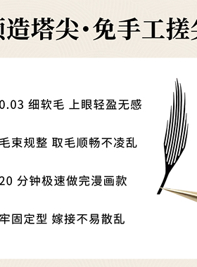 CNK漫画塔尖单簇睫毛嫁接浓密