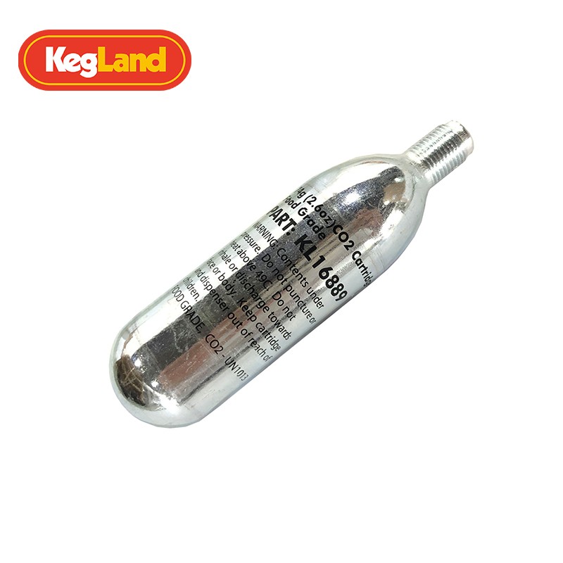 精酿 啤酒设备CO2小气瓶 74g 食品级二氧化碳 KL16889 KegLand - 图1