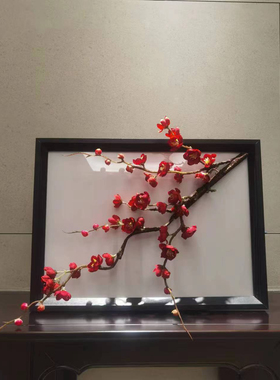 装饰摆件仿真禅意中式梅花茶桌