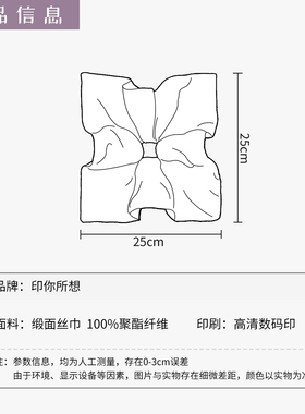 印你所想原创稚梦小屋方发圈艺术感扎头发花绳超大高级感发饰紫色
