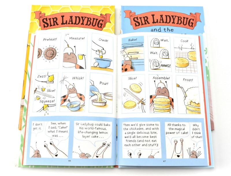 英文原版 Sir Ladybug and the Queen Bee the Bookworms瓢虫爵士系列3册精装全彩漫画趣味情节搞怪阵容英文版进口原版书籍-图1