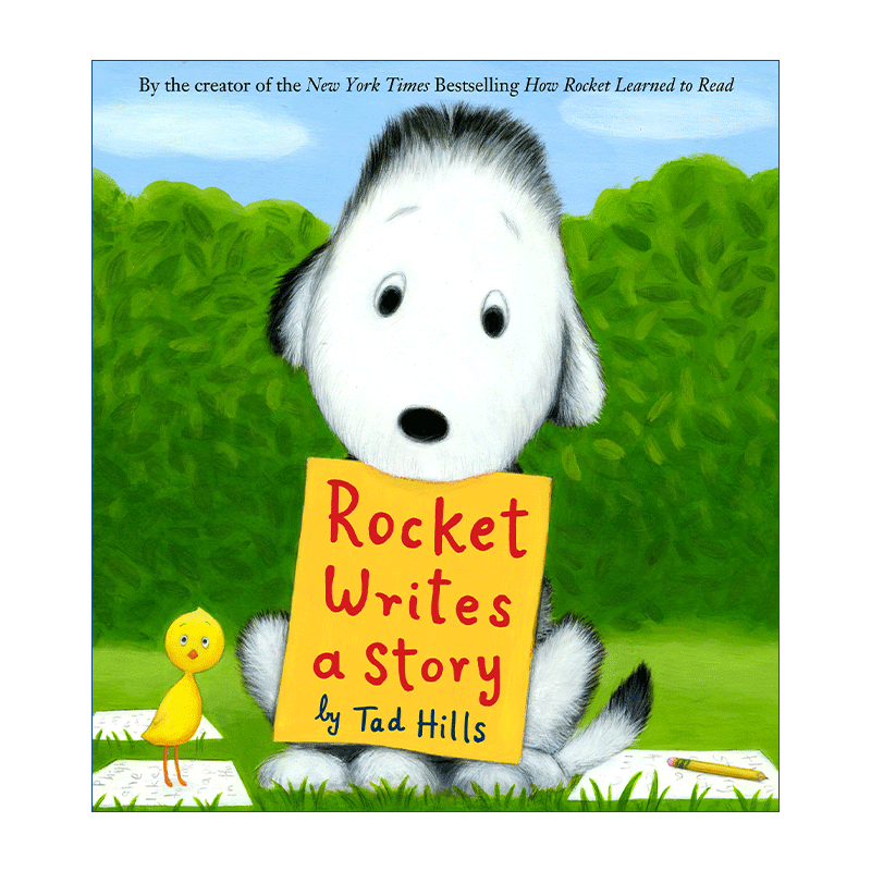英文原版 Rocket Writes a Story 写故事的洛基 儿童精装绘本 Tad Hills 英文版 进口英语原版书籍