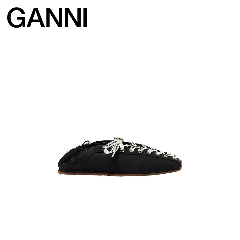 【秋冬新品】GANNI女鞋 复古系带运动芭蕾鞋休闲单鞋 B1040014099,淘宝优惠券,粉丝福利购,淘宝优惠卷