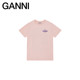 GANNI women's logo palm tree print short-sleeved T-shirt T3919042