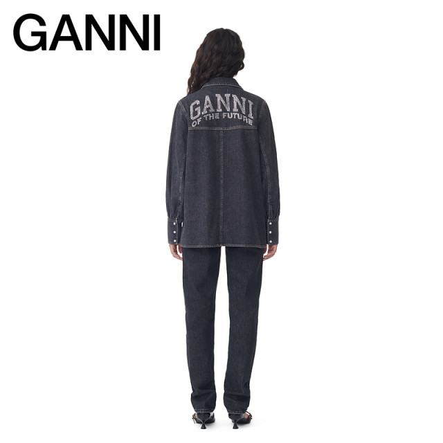 GANNI loose fashion top shirt