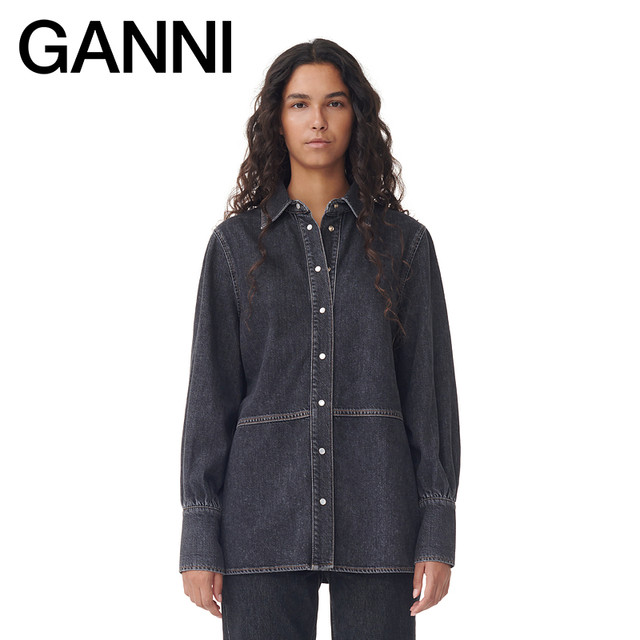 GANNI loose fashion top shirt