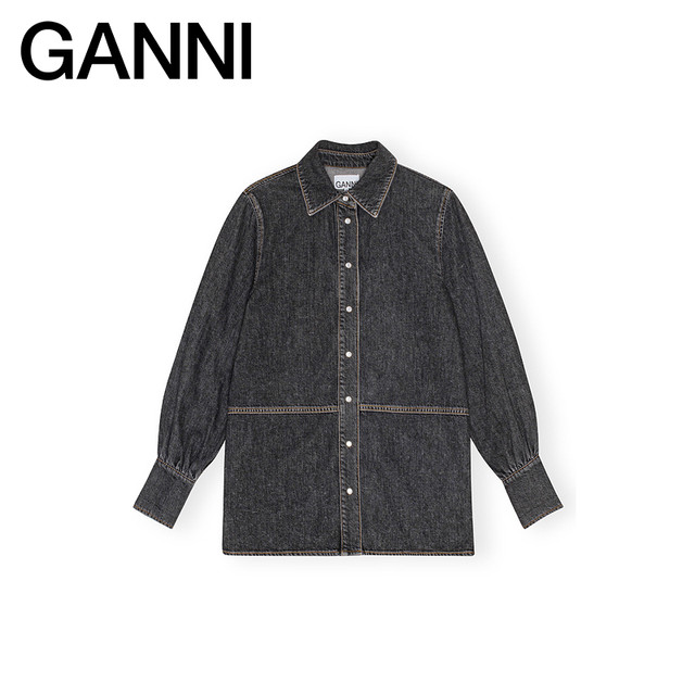GANNI loose fashion top shirt