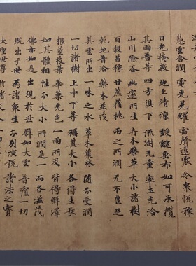 法藏妙法莲华经药草喻品第五书法字画小楷写经高清微喷仿古复制品