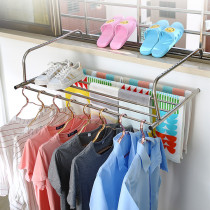 Stainless steel window small drying rack window sill sunstand folding hanging sunburn Quilt Shelf Windows Balcony clothes hangers