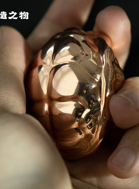 实心紫铜富甲天下把件送朋友礼品