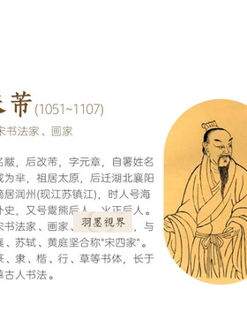 米芾行书字帖《行书扎》高清微喷