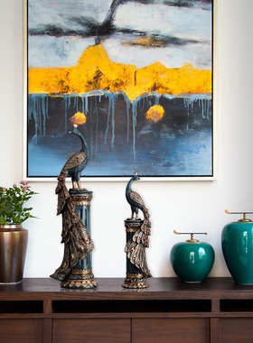 逸饰界树脂摆件新中式客厅礼品