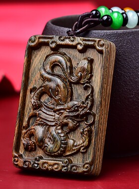 绿檀木头雕刻2026马年绿色生肖鼠