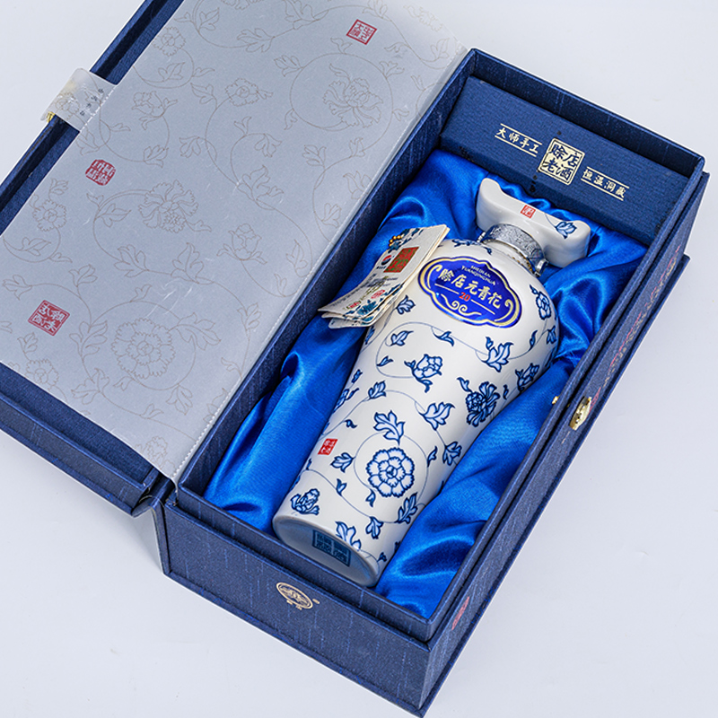 赊店老酒元青花20洞藏年份浓香型白酒500ml手工礼盒装纯粮酿造