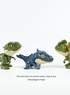 古有悬梁刺股 今有恐龙咬手！咬手指迷你恐龙霸王龙礼物玩具摆件