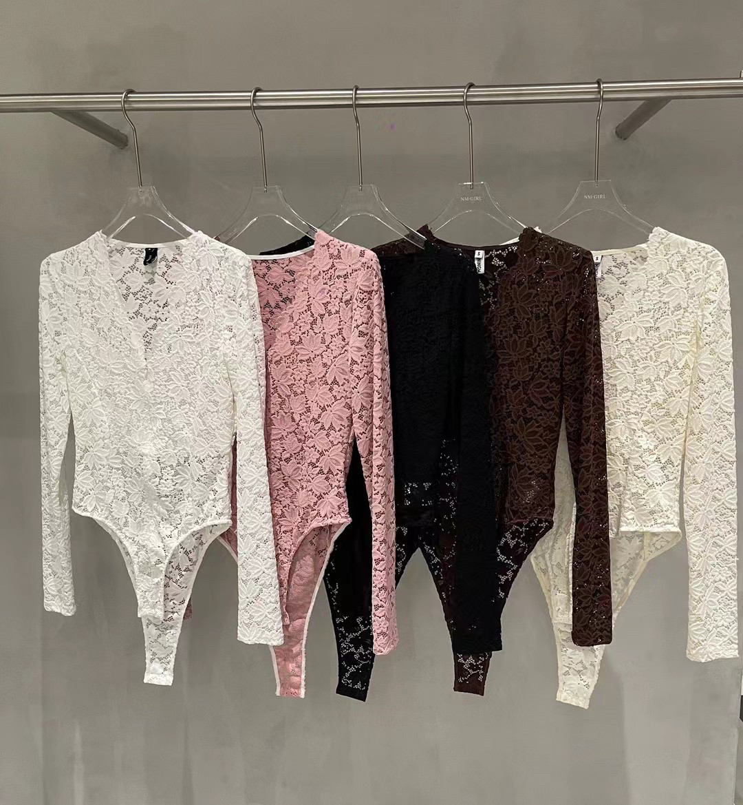 2025秋季新款时尚百搭显瘦长袖连体衣女修身显瘦蕾丝连体衣潮,淘宝优惠券,粉丝福利购,淘宝优惠卷