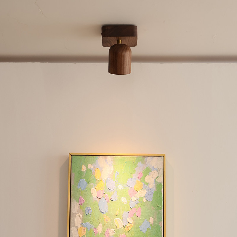 鸿准北美黑胡桃木明装射灯极简客厅卧室书房轻奢背景墙艺术画灯具,淘宝优惠券,粉丝福利购,淘宝优惠卷