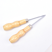 2PCS Canvas Leather Sewing Shoes Wood Handle Tool Awl Hand