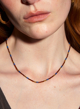 DINN DINN DESIGN度假系列小珠珠多色拼接项链高级感饰品轻奢百搭