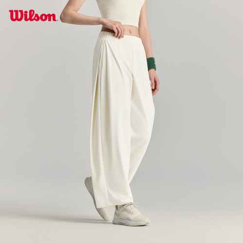 Wilson威尔胜秋季女士Montrose弹力侧边打褶网球梭织长裤 - 图1