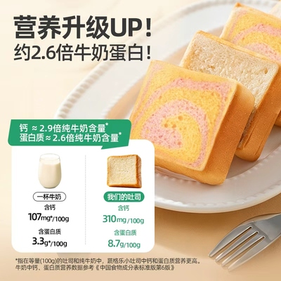 蔬格乐山药南瓜厚切小吐司面包儿童宝宝一岁以上健康早餐点心充饥