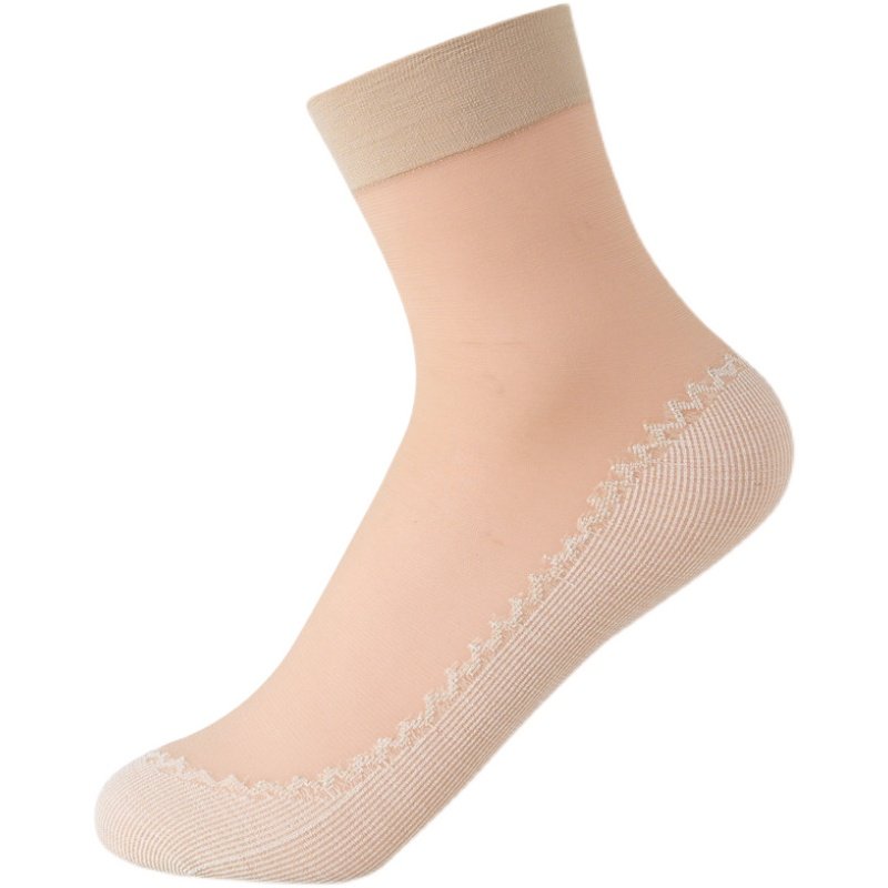 浪莎丝袜女春秋夏季薄款水晶丝短袜耐磨防勾黑肉色棉感袜子中筒袜,淘宝优惠券,粉丝福利购,淘宝优惠卷
