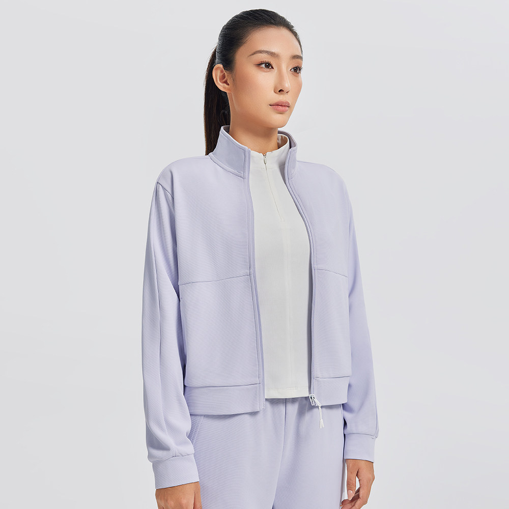 GYMANT肌肉蚂蚁冬季新款运动健身衣透气浅紫色女立领单层休闲外套,淘宝优惠券,粉丝福利购,淘宝优惠卷