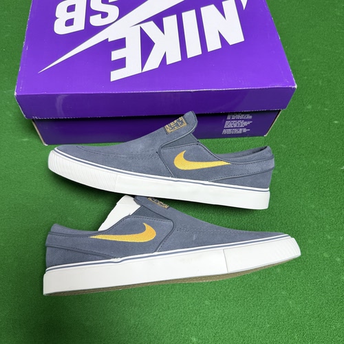 Nike SB Janoski+ Slip  低帮 板鞋 男款 蓝色FN5893-401黄 - 图3