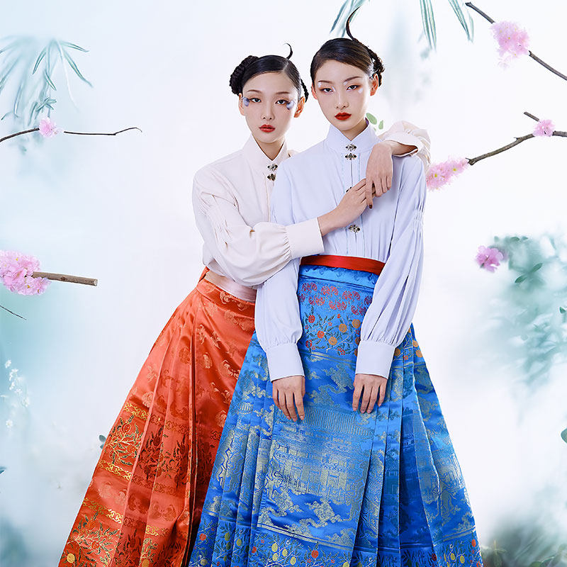 汉桃花原创汉服长袖汉元素夏衬衫 汉桃花汉服