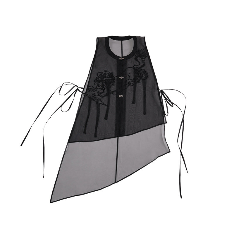 汉桃花原创汉服秋冬汉元素流苏马甲 汉桃花汉服