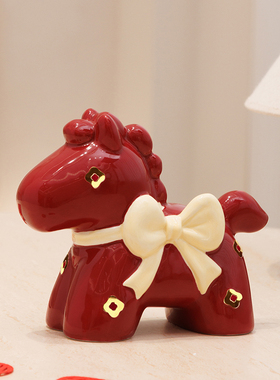 马上有钱马年氛围创意摆件办公室桌面装饰品新年礼物年会伴手礼送