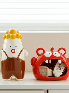 创意咕噜兽入户钥匙收纳玄关摆件高级感电视柜酒柜置物架乔迁礼物