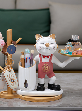 慕妃香薰摆件招财猫客厅