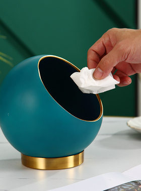 桌面垃圾桶钥匙收纳摆件