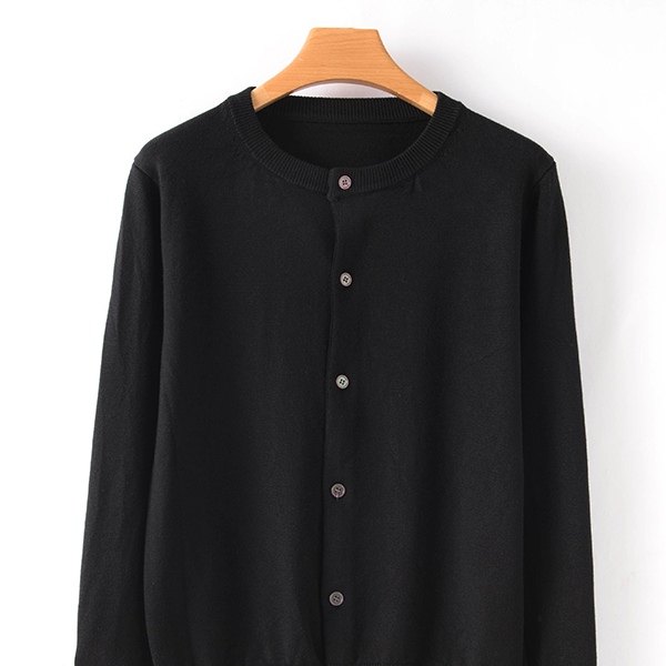 春夏新款藏蓝色圆领开衫纯棉针织衫外套女定制logo高级感穿搭毛衣,淘宝优惠券,粉丝福利购,淘宝优惠卷