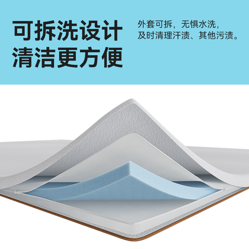 Bedstory眠里故事云卷记忆棉床垫乳胶家用榻榻米宿舍租房折叠薄垫 - 图2