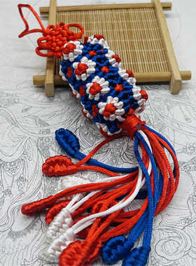 纯手工编织藏式四方汽车挂件挂饰