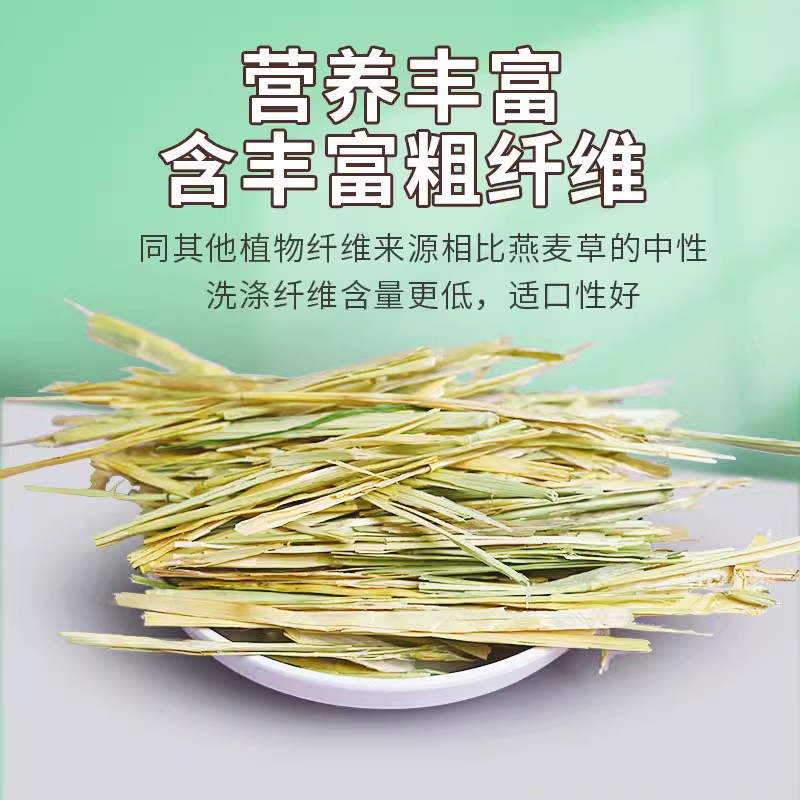 澳麦黄金燕麦草手挑版5A级一番进口兔子豚鼠龙猫干草500g绿澳麦 - 图2