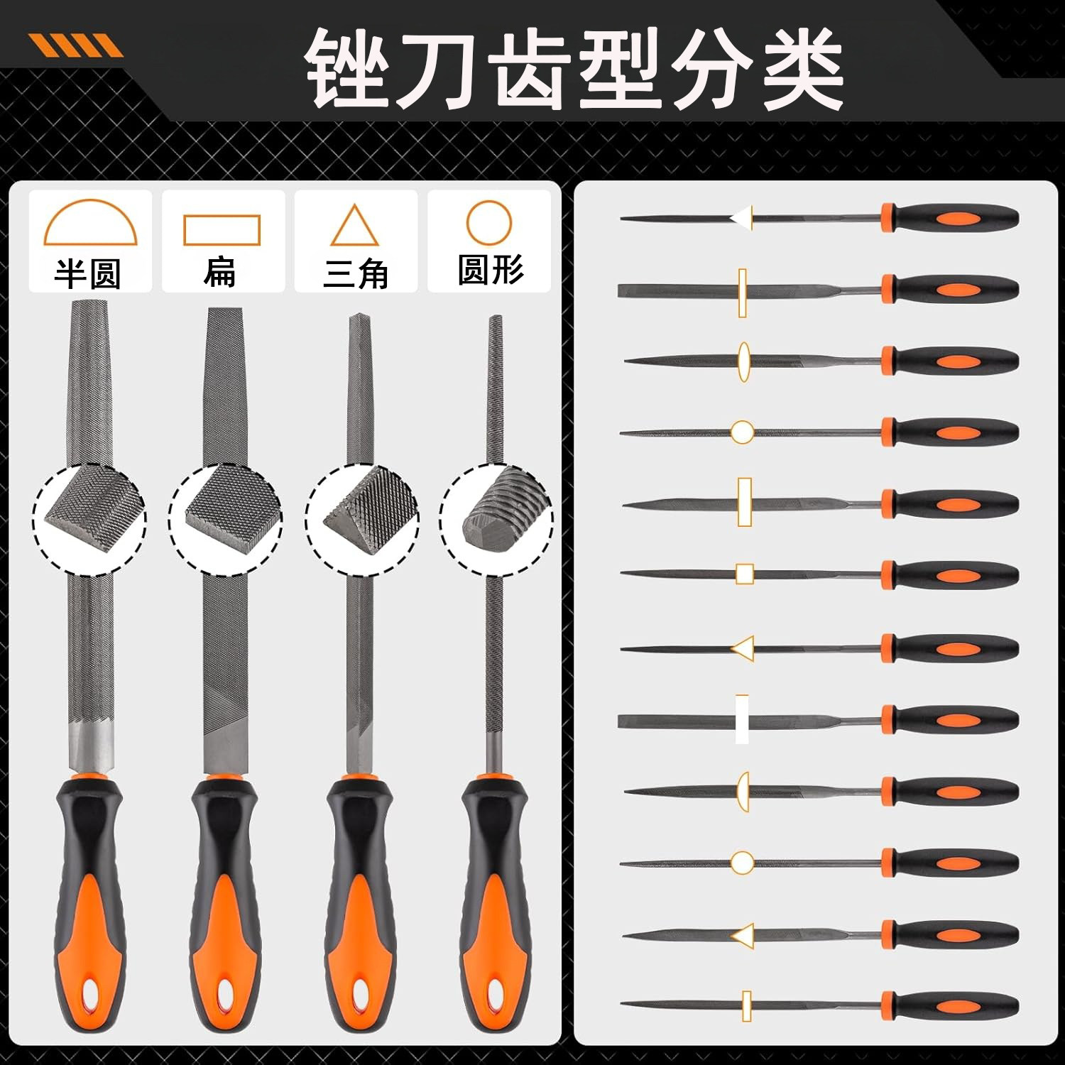 17件18件套装锉刀工具包收纳 金属钢锉挫刀矬子磨铁打磨工具,淘宝优惠券,粉丝福利购,淘宝优惠卷