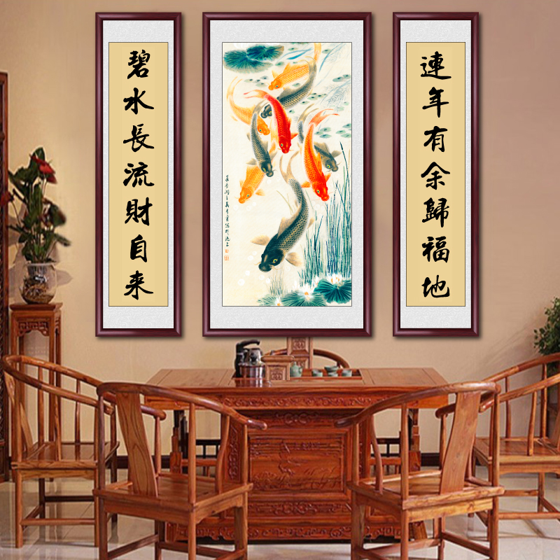 松鹤延年中堂画客厅挂画农村堂屋大气对联壁画中式国画大堂装饰画 - 图3