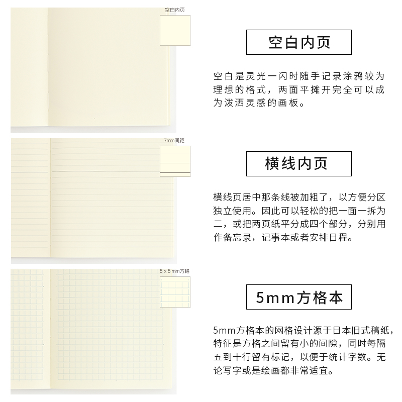 midori a5书衣笔记本日记本余白月计划本A5A6md本子一日一页手帐本高颜值方格空白盖章本a6pvc封皮手账日本 - 图1