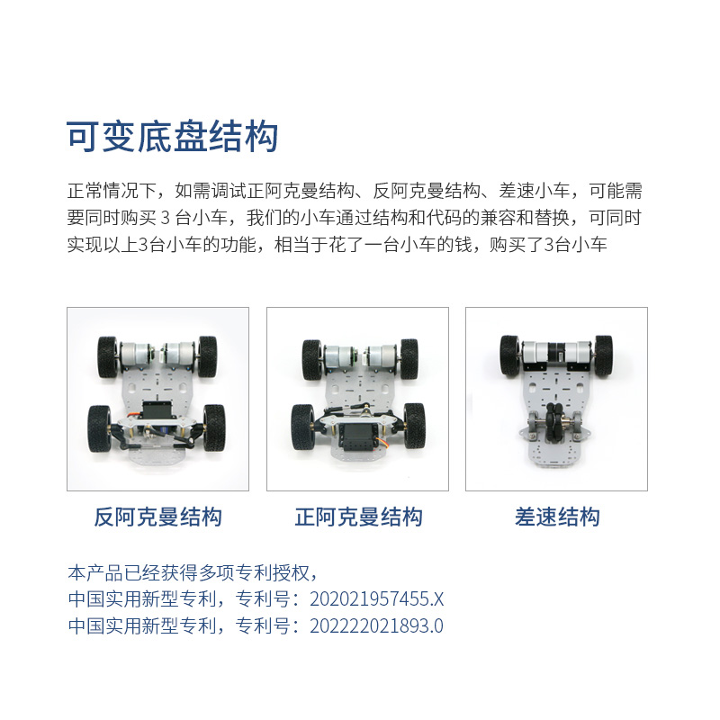 R3系列智能小车底盘R3S自动驾驶麦克纳姆轮阿克曼四驱全向STM32 - 图1