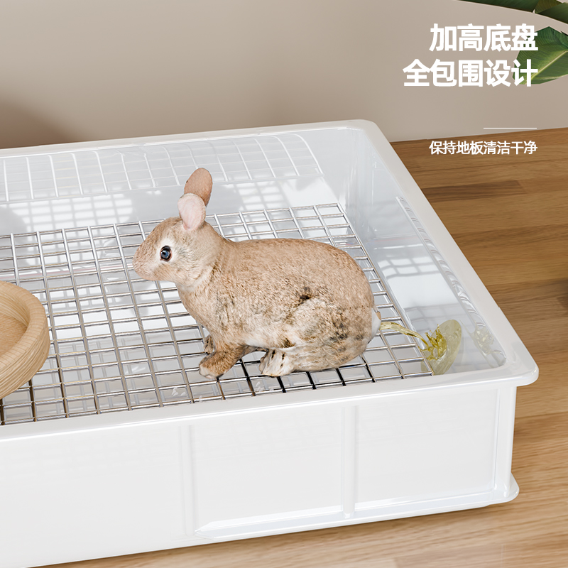 兔笼兔子专用笼子家用防喷尿特大号荷兰猪笼养豚鼠室内豪华宠物窝 - 图2