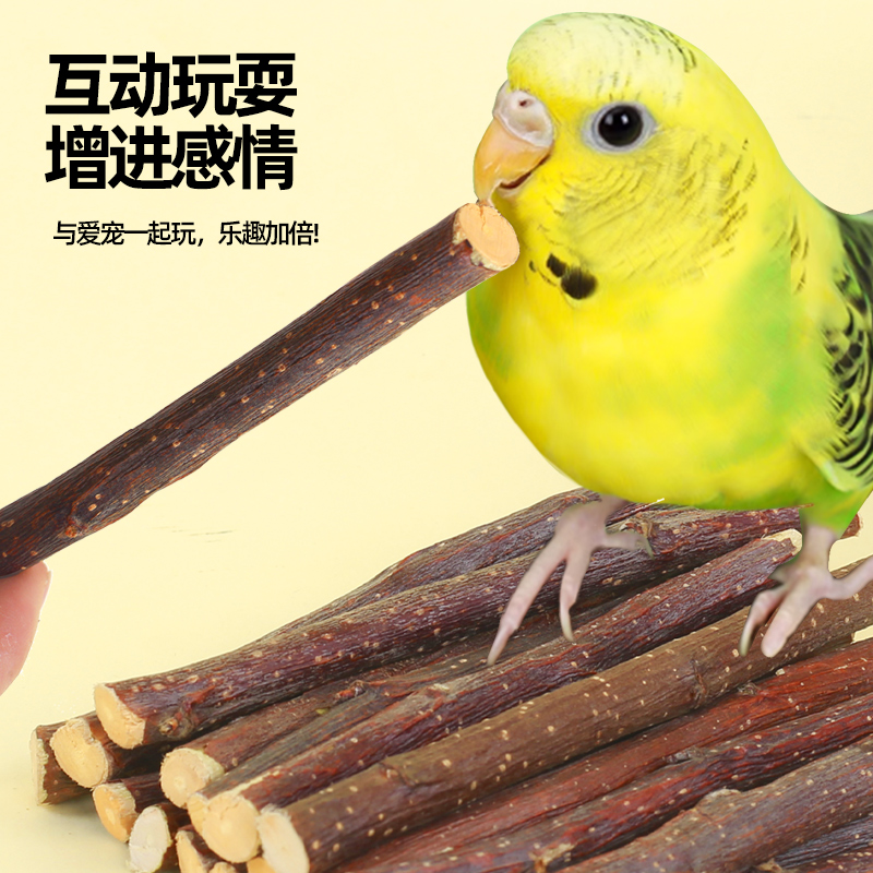 鹦鹉苹果枝木磨牙棒啃咬专用玩具鸟类解闷自嗨磨牙神器鸟用品大全 - 图3
