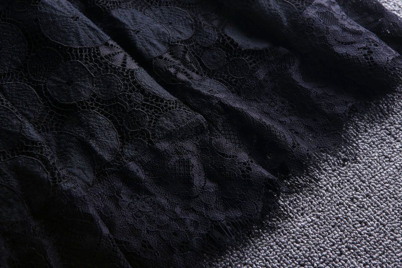 蕾丝针织连衣裙秋冬季2020新款毛衣 从度连衣裙