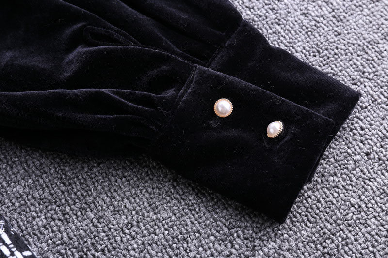 小香风金丝绒打底2021年秋冬连衣裙 从度连衣裙