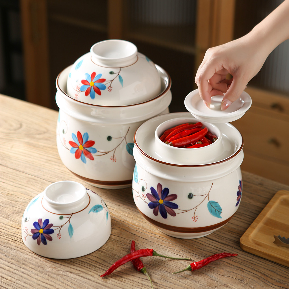 陶瓷泡菜坛子家用腌酸菜专用罐子密封内盖四川泡菜坛腌菜罐泡菜罐,淘宝优惠券,粉丝福利购,淘宝优惠卷