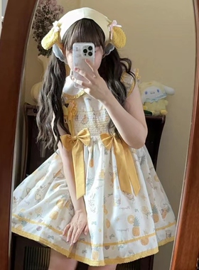 帽匠原创奶黄小狗甜美可爱法式田园头巾蕾丝海边百搭丝巾发带绑带