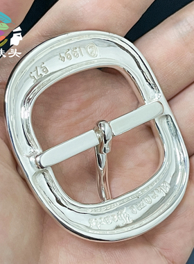 纯银925皮带扣银扣男士