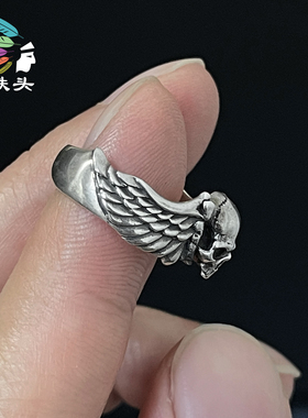 做旧复古骷髅戒指指环